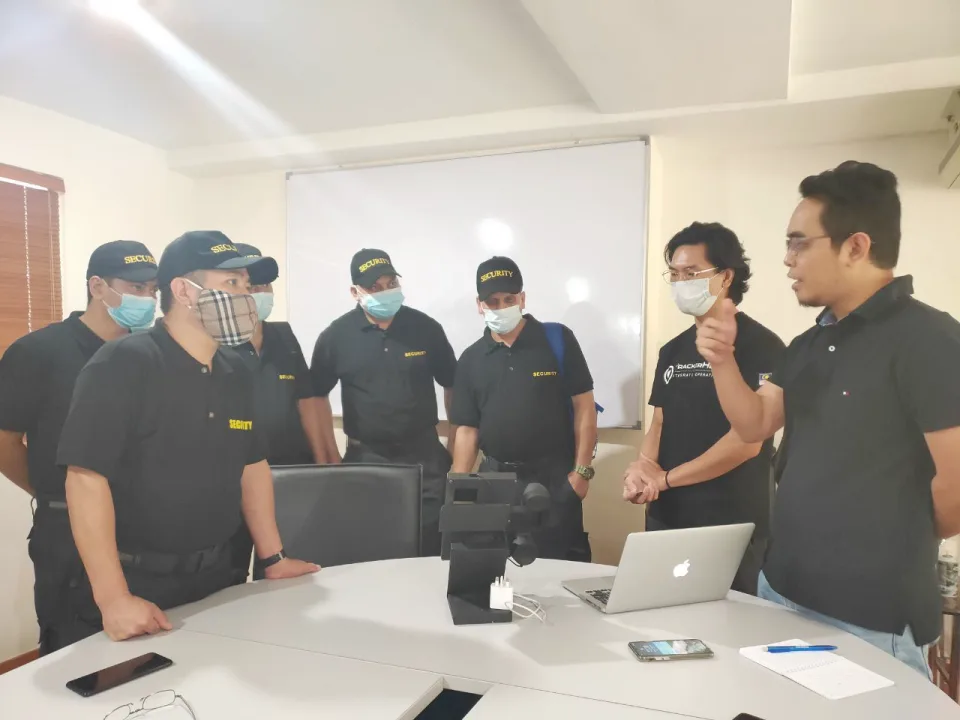 Visitor Management System Training at Security company client